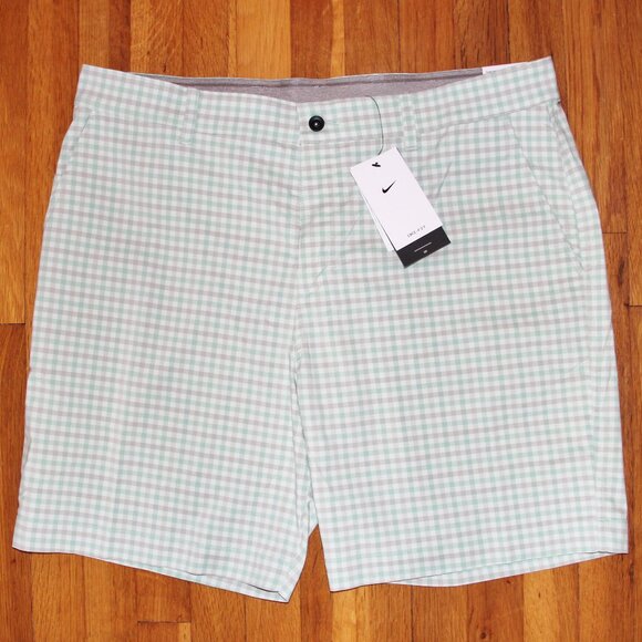 Nike Other - Nike Dri-Fit UV Plaid Golf Shorts Mens 38 Green